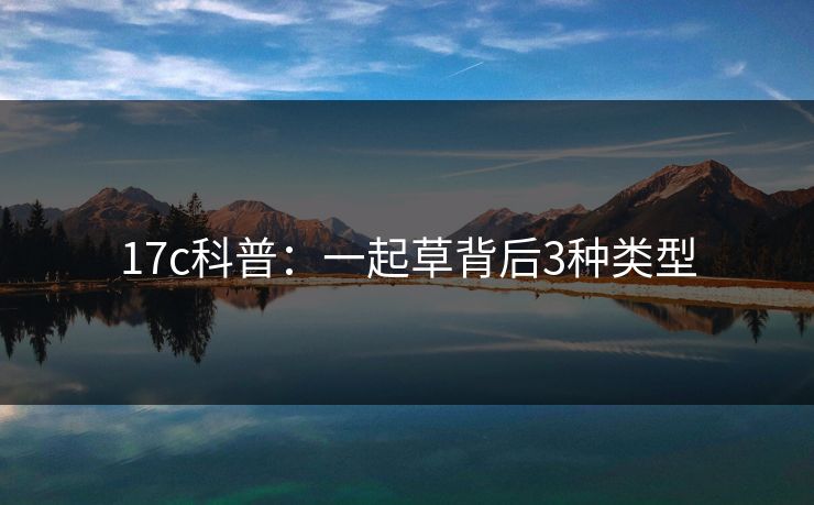 17c科普：一起草背后3种类型