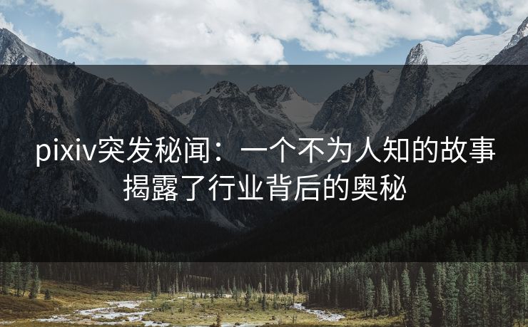 pixiv突发秘闻：一个不为人知的故事揭露了行业背后的奥秘