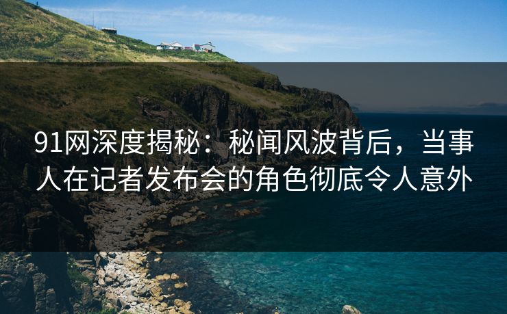 91网深度揭秘：秘闻风波背后，当事人在记者发布会的角色彻底令人意外